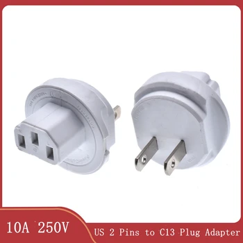 NOS 2 Planas Paralelas de Pinos de plug para C13 Adaptador para USBCube, Digite Um IEC C13 Conversor Adaptador para PowerCube Rewirable