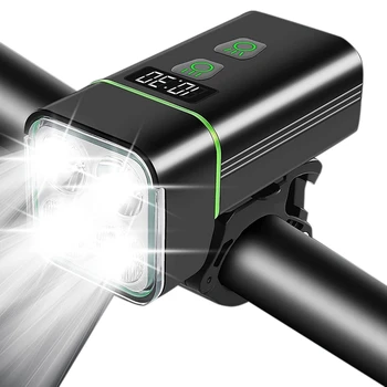 Novo Actualizado a 4 de LED Recarregável USB Moto Farol de 2000 Lúmens Brilhante Super Moto Luz Frontal 8 Modos de Luz de Bicicleta