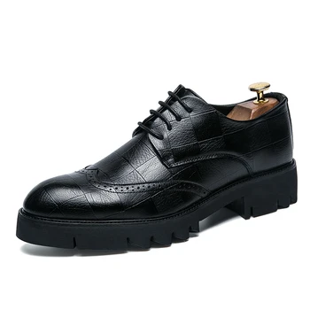 Novo Exclusivo dos Homens Sapatos de Vestido Preto Fosco Brilhante Oxford Shoes Sapatos Estilo Britânico, Sapatos Casuais Homens Vadios calzado hombre