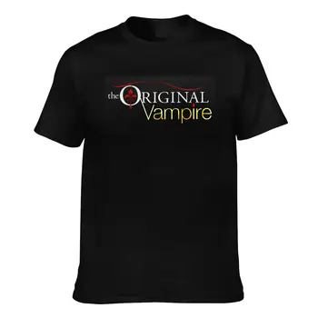 O Vampiro Original T-Shirts vampire diaries lobisomem bruxa Tendência de T-Shirt Crewneck Camiseta Básica Tees Homem Plus Size