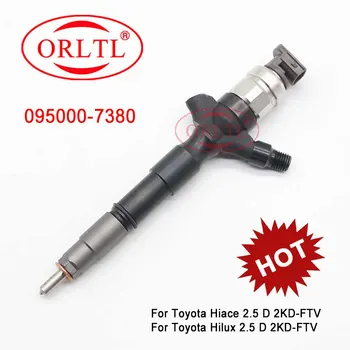 ORLTL 0950007380 Common Rail Injector 0950007381 de Injeção de Combustível Diesel 0950007382 para Toyota Hilux 2.5 D 2KD-FTV 095000738#