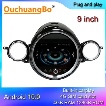 Ouchuangbo Android 10 auto-rádio multimédia para 9 polegadas mini clubman R55 R56 R57 R58 R59 R60 R61 estéreo gps 8 core 4GB+128GB