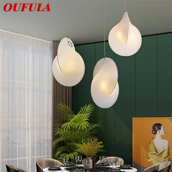 OUFULA Nórdicos luminária Criativas de LED Decorativas Tabela Iluminação Branca Lustre Para Quarto de