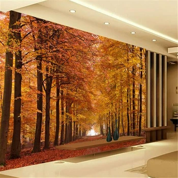 Papéis de parede Youman 3d estereoscópica de fotografias personalizados grande sala de estar, quarto PLANO de fundo mural de outono floresta papel de parede decoração da casa