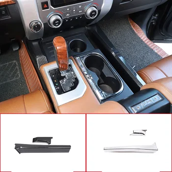 Para 2014-2020, a Toyota Tundra carro ABS console central shift do lado decorativo faixa de cobertura adesivos acessórios de decoração
