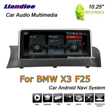 Para BMW X3 F25 2010-2017 Android 10.0 Sistema Multimídia Carplay Androidauto de Navegação GPS Leitor de 10,25
