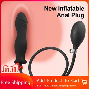 Plug Anal Inflável, de Obter Maior Vibrador Plug Anal Inflável de Gays e Lésbicas Masturbador Estimulação Anal Gay Lesbian Sex Toys