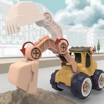 Plástico Educacional Trator de Brinquedo Minuature Caminhão de Carregamento de Descarregamento de Montagem de Engenharia Automóvel para o Menino Crianças Trator de Brinquedo