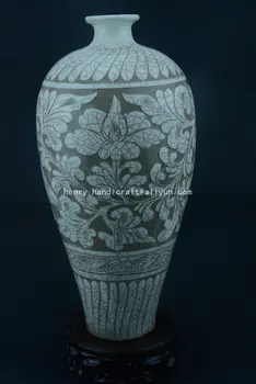 Raro Antigo Chinês SongDynasty(961-1125)vaso de Porcelana,CI ZHOU Forno,peônia, a melhor Casa Decorationsm frete Grátis