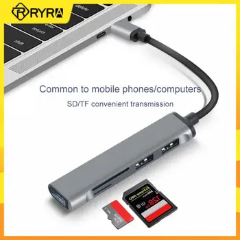 RYRA Tipo C HUB CONCENTRADOR USB 3.0 o Divisor de Leitor de Cartão de Multiportas com SD TF Portas Para o Macbook Pro de 13 A 15 de Ar Acessórios de Computador PC