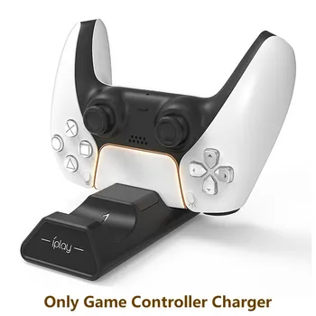 Sem fio Controlador de Jogo Duplo Carregador para PS5 com a Conversão de Cabeça Recarregável Luz de pulsação Controlador de Jogo com Carregador