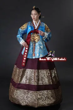 Senhoras Hanbok coreano Saia Hanbok Vestido coreano Tradicional Cerimônia de Traje DANGUI coreano Real Fantasia