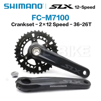 Shimano SLX FC-M7100-2 Pedaleira 2x12 Velocidade MTB Bicicleta 12 Velocidade Pedaleira Chainwheel