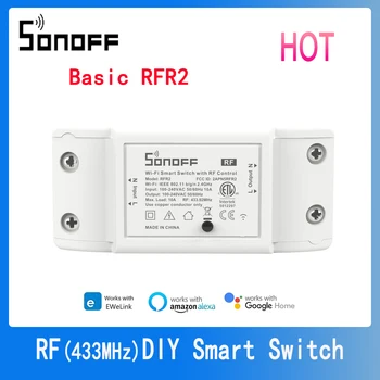 SONOFF RFR2 wi-Fi Disjuntor Moudle DIY wi-Fi/RF 433MHz Interruptor de Controle Remoto Inteligente de Automação residencial Trabalha Com sonoff RM433 Ewelink