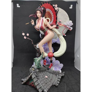 Thekingo Ffighters Mai Shiranui Honra dos Reis, Chun-Li Figura de Ação Colecionáveis Sexy Boneca Modelo de Brinquedos 40cm Bookshelf Deocr