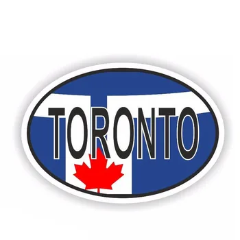 Toronto País de Bandeira da Personalidade Carro Adesivos Estilo Carro Decal PVC Acessórios da Motocicleta Cobertura de Riscos Impermeável 13 centímetros *9cm