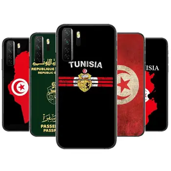 Tunísia Bandeira Mapa de Preto de Capa Mole, O Pooh Para Huawei Nova 8 7 6 SE 5T 7i 5i 5Z 5 4 4 3 3i 3E 2i Pro Caso de Telefone de casos