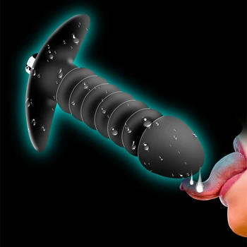Unisex de Vibração do Plug Anal Masculino Próstata Massageador do Ponto G da Mulher Estimulador Anal Esferas de Sexo Gay Brinquedos de Adultos de Produtos de Sex Shop