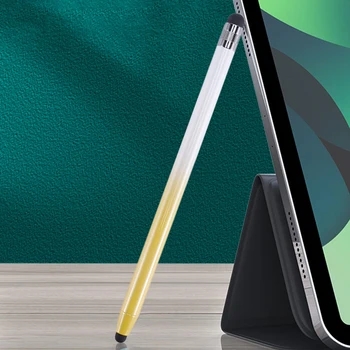 Universal Caneta de Cabeça Dupla de Silicone Caneta Lápis Anti Derrapante Substituível Dicas para iPhone / iPad para Tablet Android Telefone