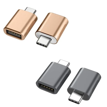 USB C Para Adaptador USB 2-Pack, Tipo C Macho Para USB 3.0 Fêmea Adaptador OTG Conversor Para Portáteis, Carregadores E muito Mais