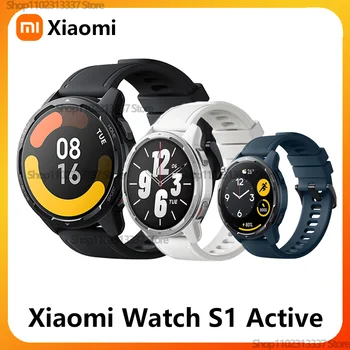 Xiaomi Assistir S1 Active Versão Global Smart Watch GPS de Oxigênio no Sangue AMOLED de Bluetooth 5.2 Chamadas telefónicas Mi SmartWatch