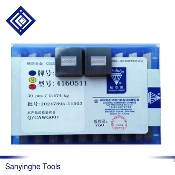 YT5 4160511 Zhuzhou de metal duro 30pcs/caixa de máquina de trituração do clipe de lâmina fresa para aço/aço fundido pesado de corte