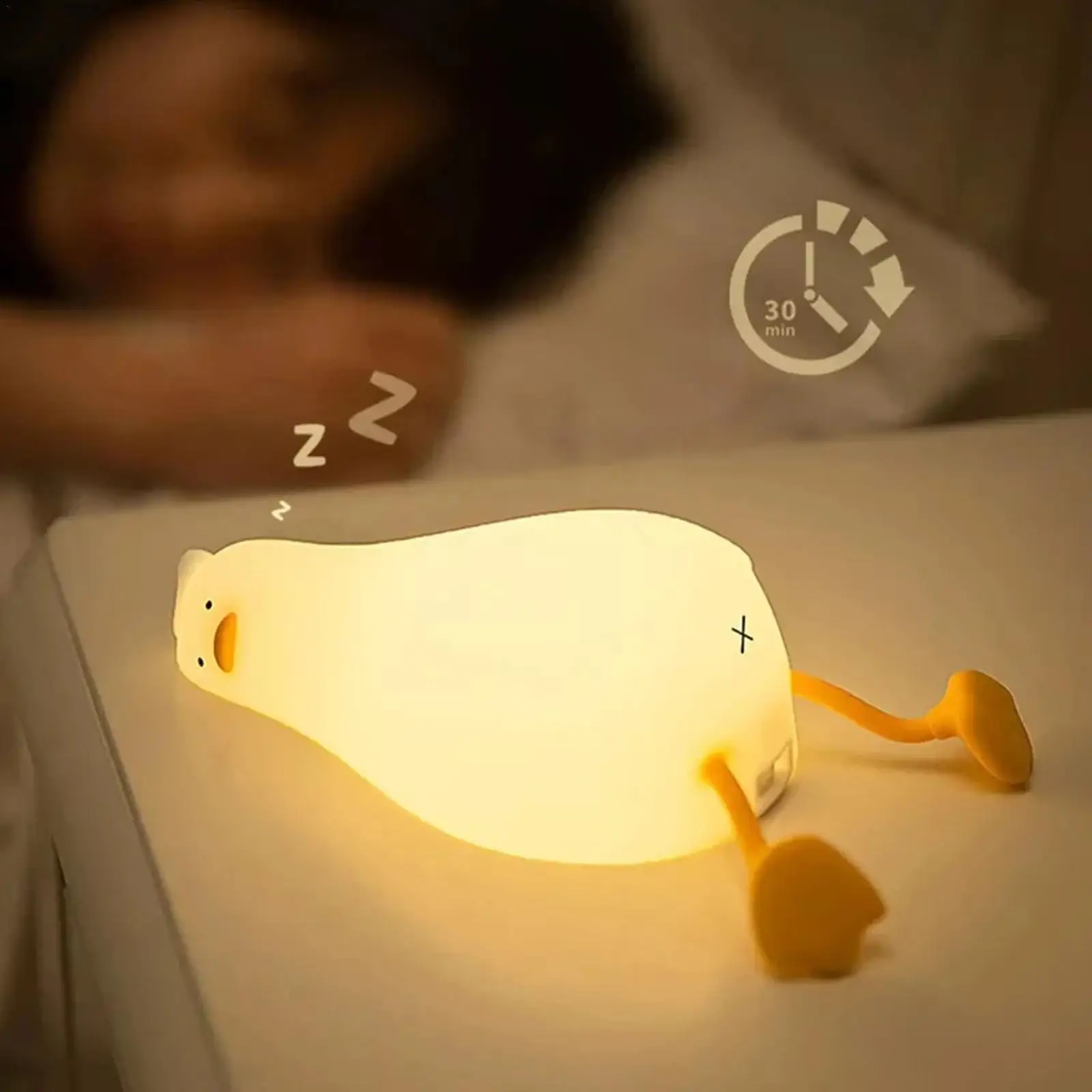 Levou As Crianças A Noite Recarregável Luz De Silicone Mole Quarto De Dormir Lâmpada Criança Pato Lâmpada Decoração Do Ambiente De Trabalho Presente Ho A4m7