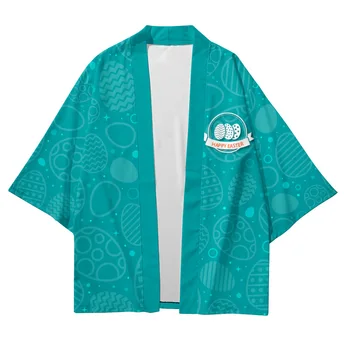 Kimono de Homens e Mulheres 2021 Tradicional Japonesa de Quimono Casaquinho de Cosplay de Páscoa Padrão de Camisa Japonesa de Quimono de Verão
